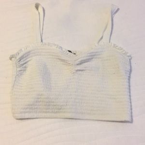 White ribbed cropped top!